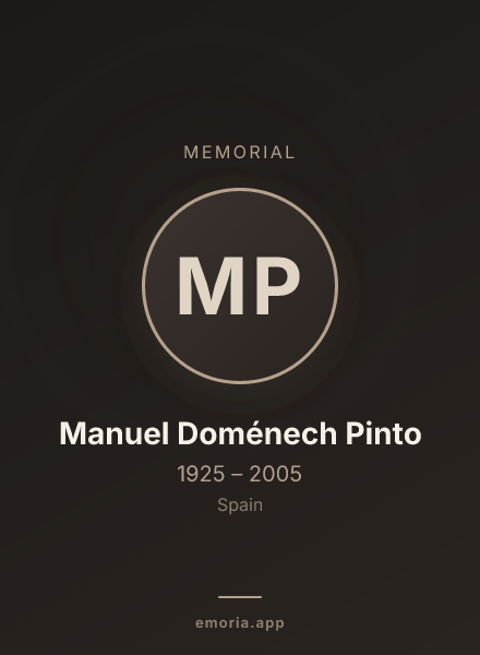 Memorial portrait of Manuel Doménech Pinto
