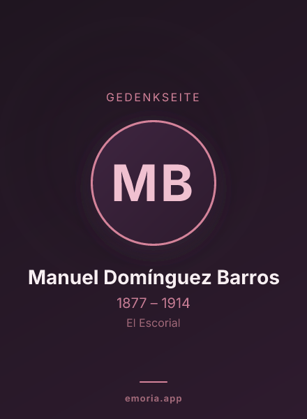Gedenkportrait von Manuel Domínguez Barros