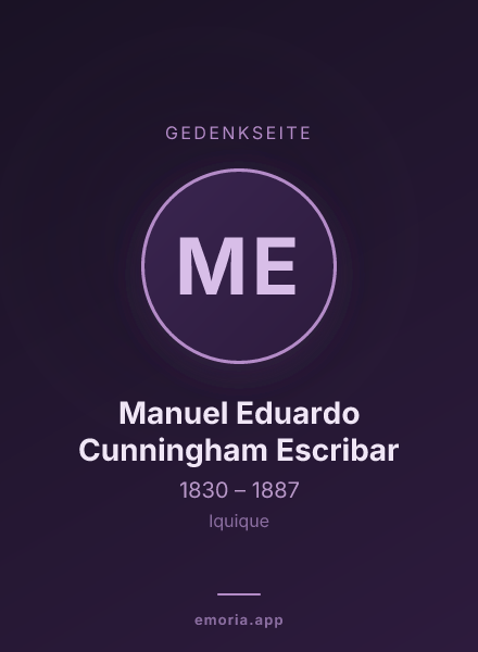 Gedenkportrait von Manuel Eduardo Cunningham Escribar