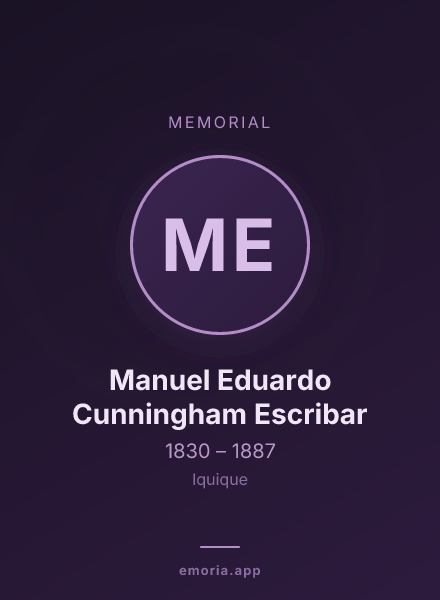 Memorial portrait of Manuel Eduardo Cunningham Escribar