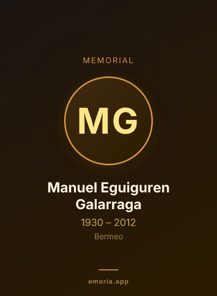 Memorial portrait of Manuel Eguiguren Galarraga