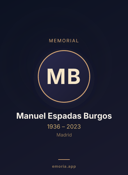 Memorial portrait of Manuel Espadas Burgos