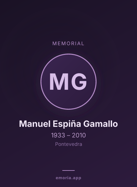 Memorial portrait of Manuel Espiña Gamallo