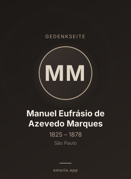 Gedenkportrait von Manuel Eufrásio de Azevedo Marques