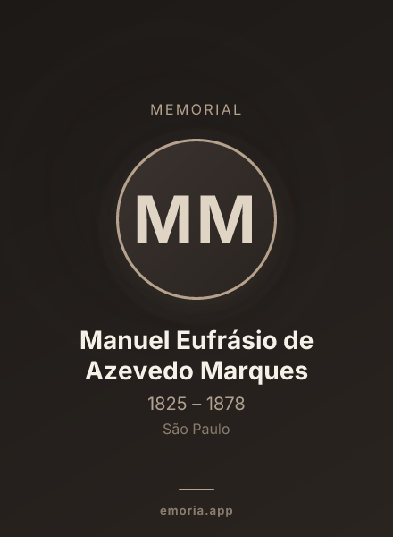 Memorial portrait of Manuel Eufrásio de Azevedo Marques