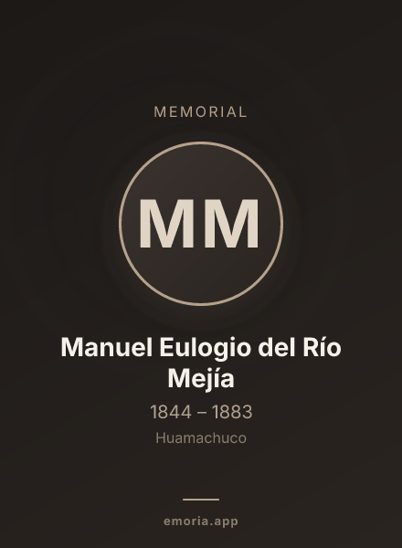 Memorial portrait of Manuel Eulogio del Río Mejía