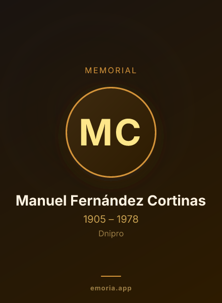 Memorial portrait of Manuel Fernández Cortinas