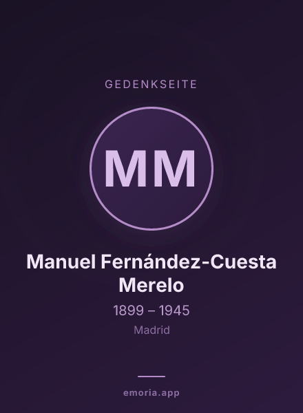 Gedenkportrait von Manuel Fernández-Cuesta Merelo