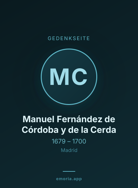 Gedenkportrait von Manuel Fernández de Córdoba y de la Cerda