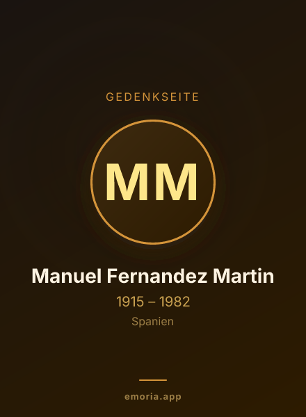 Gedenkportrait von Manuel Fernandez Martin