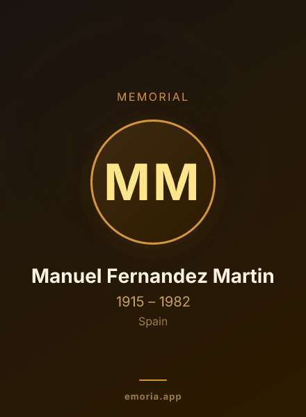 Memorial portrait of Manuel Fernandez Martin