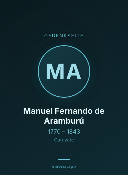 Gedenkportrait von Manuel Fernando de Aramburú