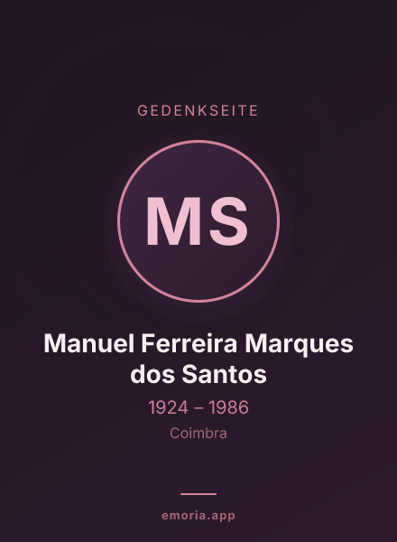 Gedenkportrait von Manuel Ferreira Marques dos Santos
