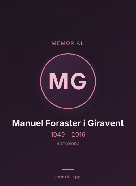 Memorial portrait of Manuel Foraster i Giravent