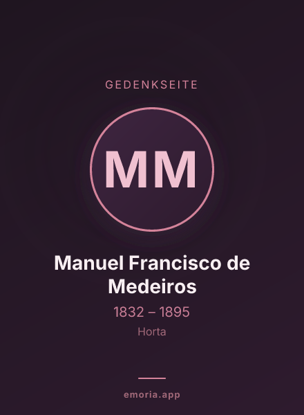 Gedenkportrait von Manuel Francisco de Medeiros