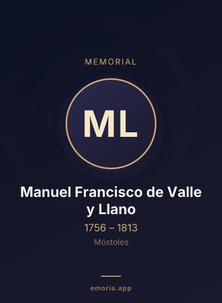 Memorial portrait of Manuel Francisco de Valle y Llano
