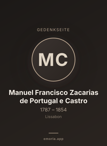 Gedenkportrait von Manuel Francisco Zacarias de Portugal e Castro
