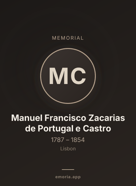 Memorial portrait of Manuel Francisco Zacarias de Portugal e Castro