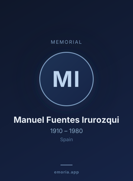 Memorial portrait of Manuel Fuentes Irurozqui