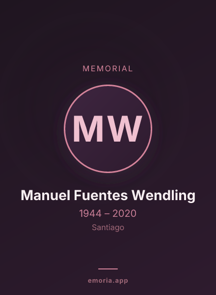Memorial portrait of Manuel Fuentes Wendling