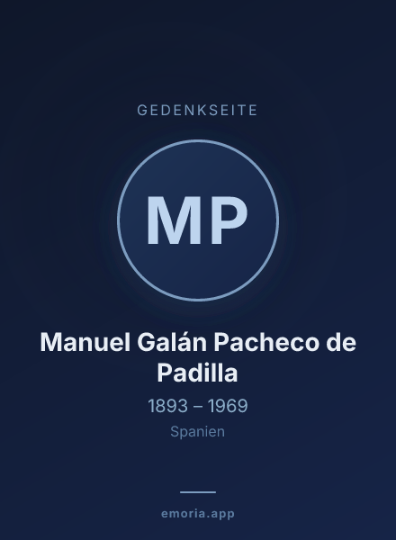 Gedenkportrait von Manuel Galán Pacheco de Padilla