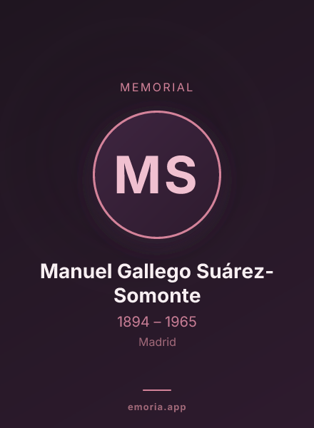 Memorial portrait of Manuel Gallego Suárez-Somonte
