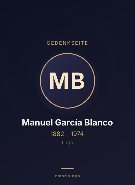 Gedenkportrait von Manuel García Blanco