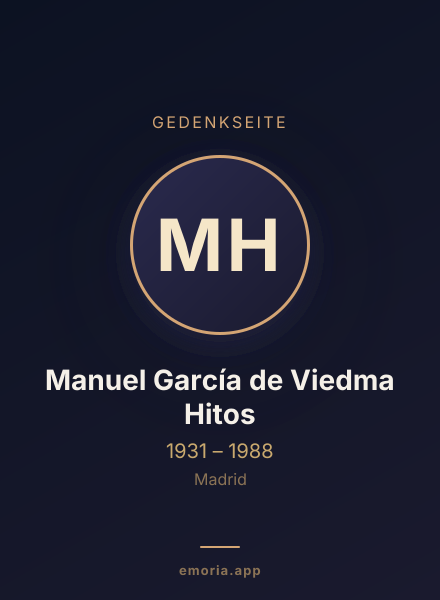 Gedenkportrait von Manuel García de Viedma Hitos
