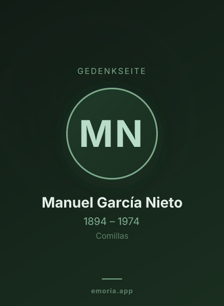 Gedenkportrait von Manuel García Nieto