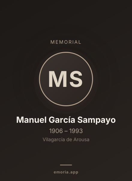 Memorial portrait of Manuel García Sampayo