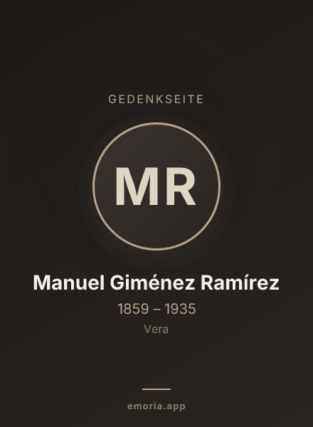 Gedenkportrait von Manuel Giménez Ramírez