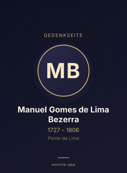 Gedenkportrait von Manuel Gomes de Lima Bezerra
