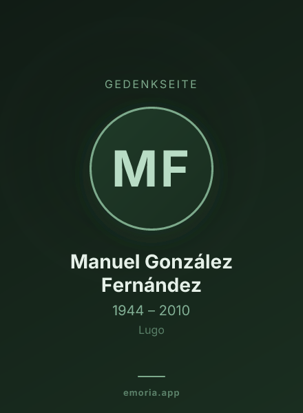 Gedenkportrait von Manuel González Fernández