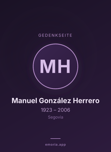Gedenkportrait von Manuel González Herrero
