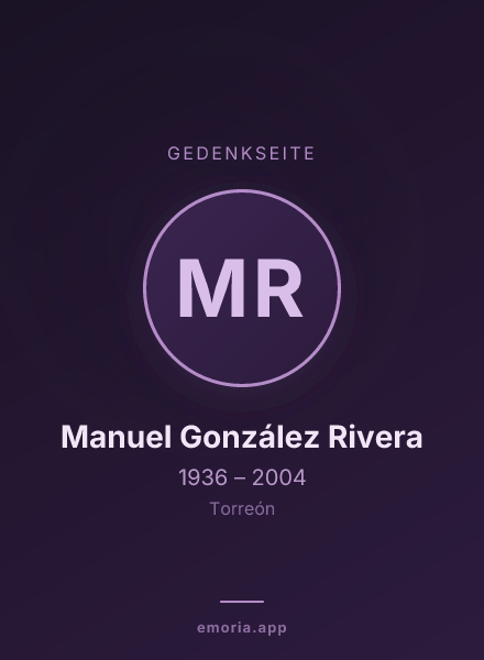 Gedenkportrait von Manuel González Rivera