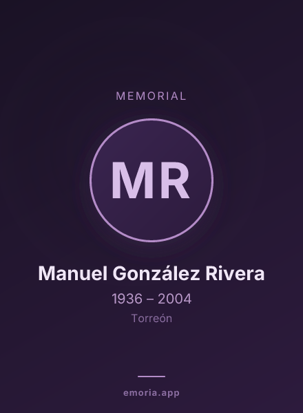 Memorial portrait of Manuel González Rivera