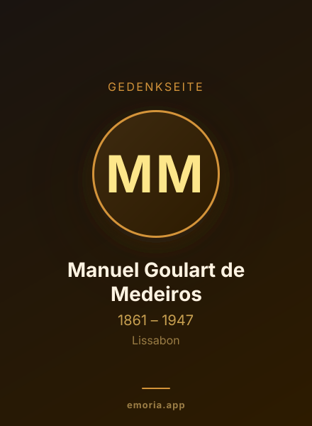 Gedenkportrait von Manuel Goulart de Medeiros