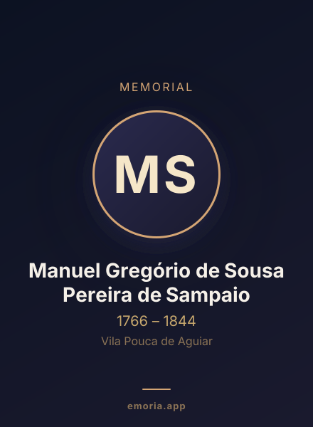 Memorial portrait of Manuel Gregório de Sousa Pereira de Sampaio