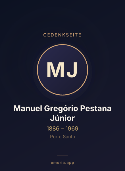 Gedenkportrait von Manuel Gregório Pestana Júnior
