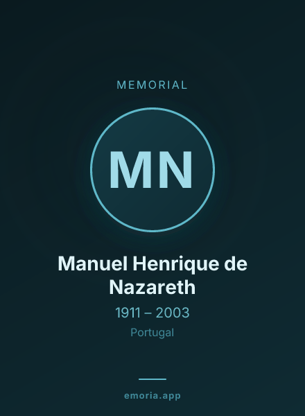 Memorial portrait of Manuel Henrique de Nazareth