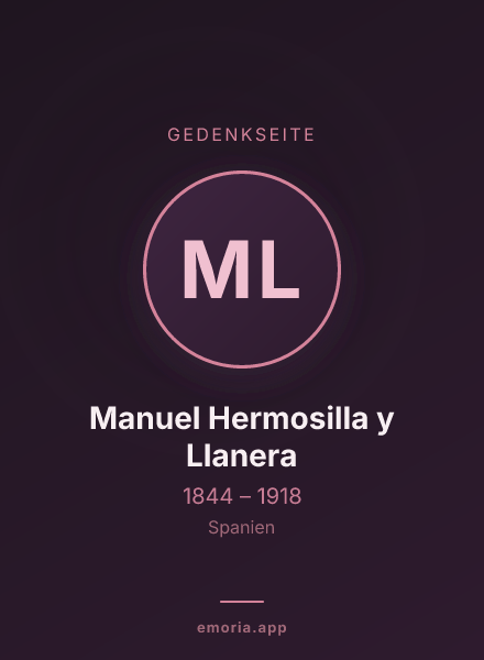 Gedenkportrait von Manuel Hermosilla y Llanera