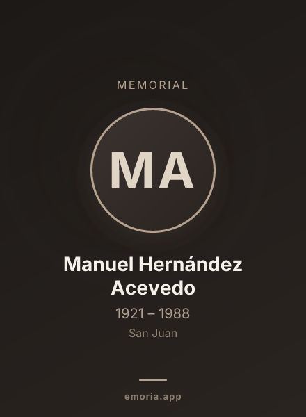 Memorial portrait of Manuel Hernández Acevedo