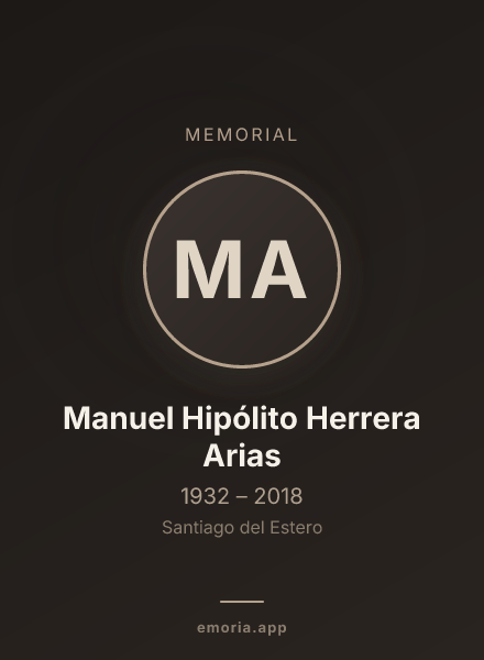 Memorial portrait of Manuel Hipólito Herrera Arias