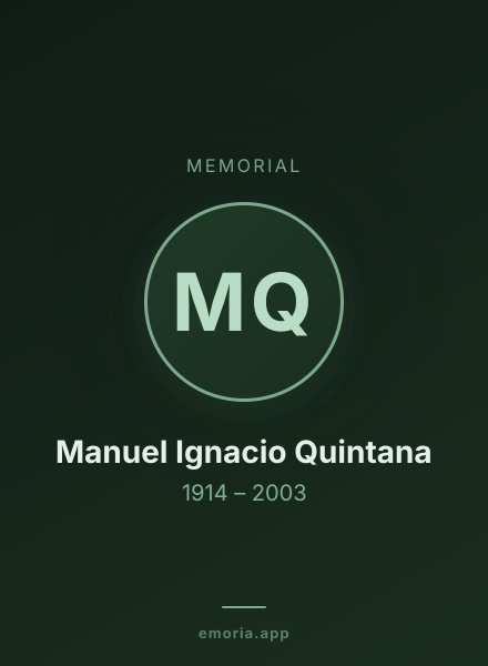 Memorial portrait of Manuel Ignacio Quintana