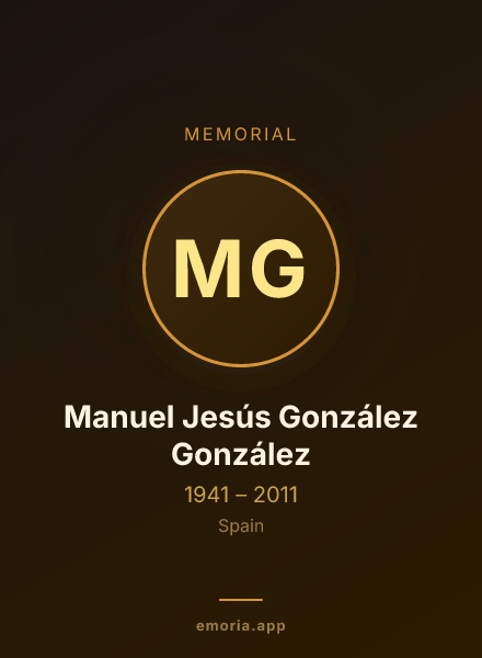 Memorial portrait of Manuel Jesús González González