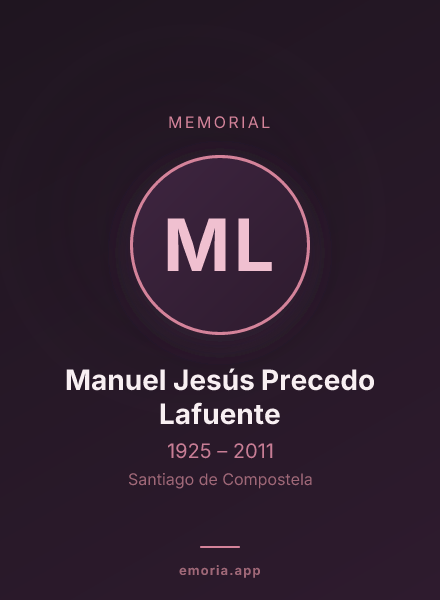 Memorial portrait of Manuel Jesús Precedo Lafuente