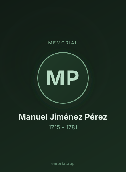 Memorial portrait of Manuel Jiménez Pérez