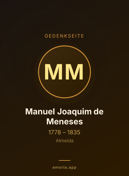 Gedenkportrait von Manuel Joaquim de Meneses