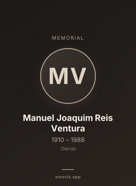 Memorial portrait of Manuel Joaquim Reis Ventura