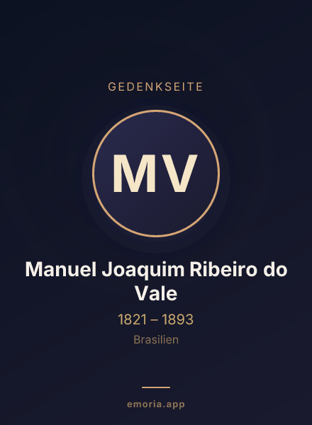 Gedenkportrait von Manuel Joaquim Ribeiro do Vale